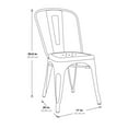 thumbnail image 3 of Bristow Armless Chair in Brushed Red Copper Finish 4 Pack, 3 of 3