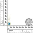 thumbnail image 4 of Gem Stone King 14K Yellow Gold Pendant 1.45 Ct Oval Swiss Blue Topaz White Diamond, 4 of 5