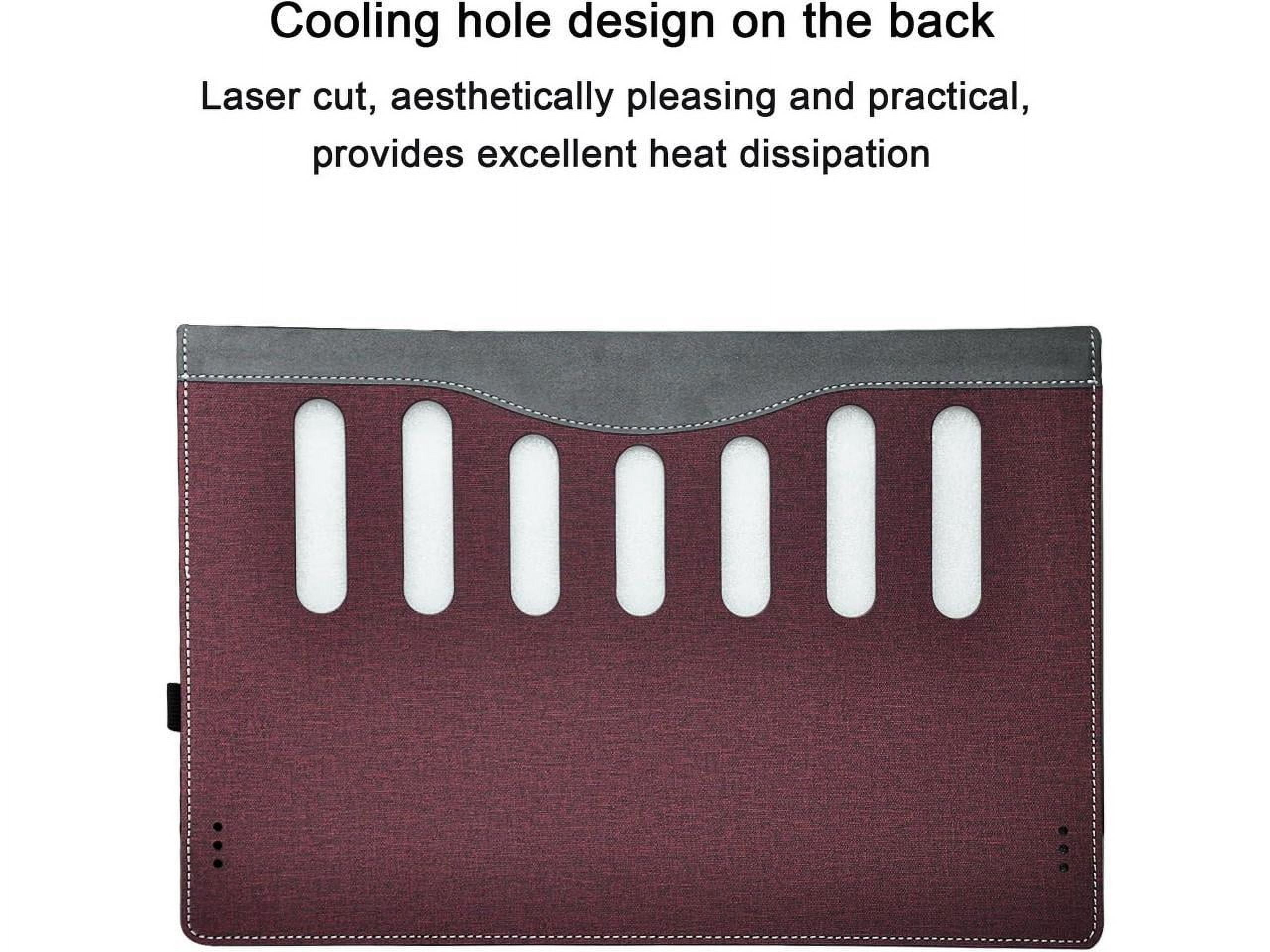 Laptop Cover Case for 15.6 inch Lenovo Ideapad 5 15ABA7 15IAU7 & for Ideapad 5 15ARE05 15ALC05 15ITL05 15IIL05, Detachable PU Leather Protective Shell Laptop Sleeve Accessory with Pencil Holder