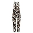 thumbnail image 5 of up to 60% off Gifts Usmixi Womens Jumpsuits Loose Wide Leg Spaghetti Strap Long Jumpsuits Overalls with Pocket Casual Leopard Print V-Neck Sleeveless Maxi Summer Rompers Khaki l, 5 of 6