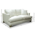 thumbnail image 5 of Hello Sofa Home Galaxy Modern Top Grain Leather Loveseat in White, 5 of 7