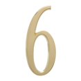 thumbnail image 1 of Placa Whitehall DeSign-it Número 6 Latón Satinado 12 cm, 1 of 2