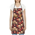 thumbnail image 3 of Pofeuu record Skull rock Print Aprons with Pockets, Cute Aprons for Kitchen, Cooking, Server, Barber, Chef Apron, 3 of 7