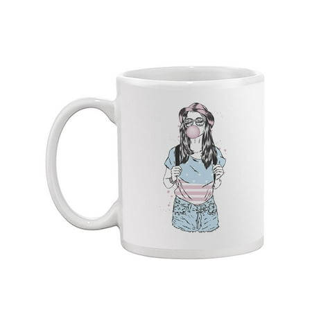 

Girl With A Bubble Of Gum Mug - Image by Shutterstock