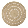 thumbnail image 3 of · REDEARTH · Round Area Rug - 8 Feet Braided Scalloped Earthy Trails Jute Rug- Artisan Made Boho Jute Patterned Rugs for Bedroom, Kitchen, Living Room, Farmhouse, Aesthetic, Handmade Vintage Decor, 3 of 7