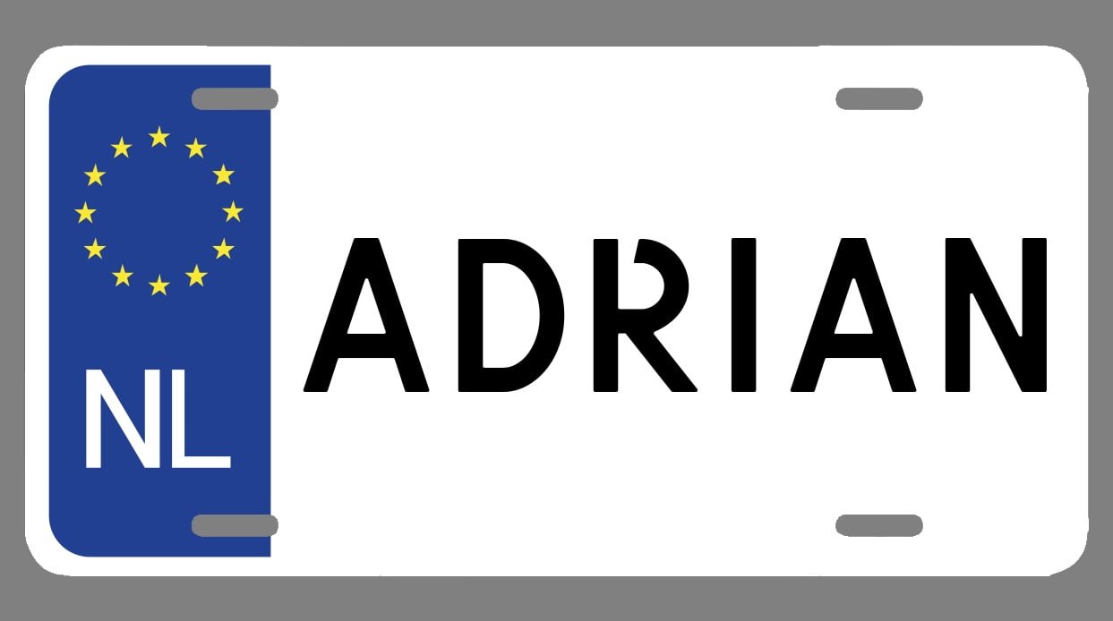 Adrian Name Euro Style License Plate Tag Vanity Novelty Metal | UV ...