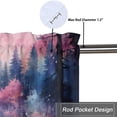 thumbnail image 5 of Autumn Forest Thermal Insulated Window Curtain Valance Rustic Nature Misty Foggy Red Woodland Window Valance for Living Room Bedroom, Kitchen Valance Rod Pocket Window Curtain 54 by 18 in, 2 Panel, 5 of 6