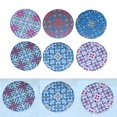 thumbnail image 4 of DOLITY Dessous de Verre Absorbants Motif Mandala Floral Rond pour Table en Bois Base en Liège 3, 4 of 9