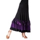 thumbnail image 1 of Falda larga de baile de salón Flamenco con Lentejuelas Sunnimix Negro y morado Vestido de baile latino, 1 of 4