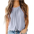 thumbnail image 2 of Giftesty Tank Tops for Women Clearance Women's Summer Casual Solid Color ROund Neck Sleeveness Tops Loose Thank Blouses, 2 of 5