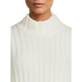 thumbnail image 4 of Time and Tru Women's Ribbed Mock Neck Sweater Sweater, 4 of 5