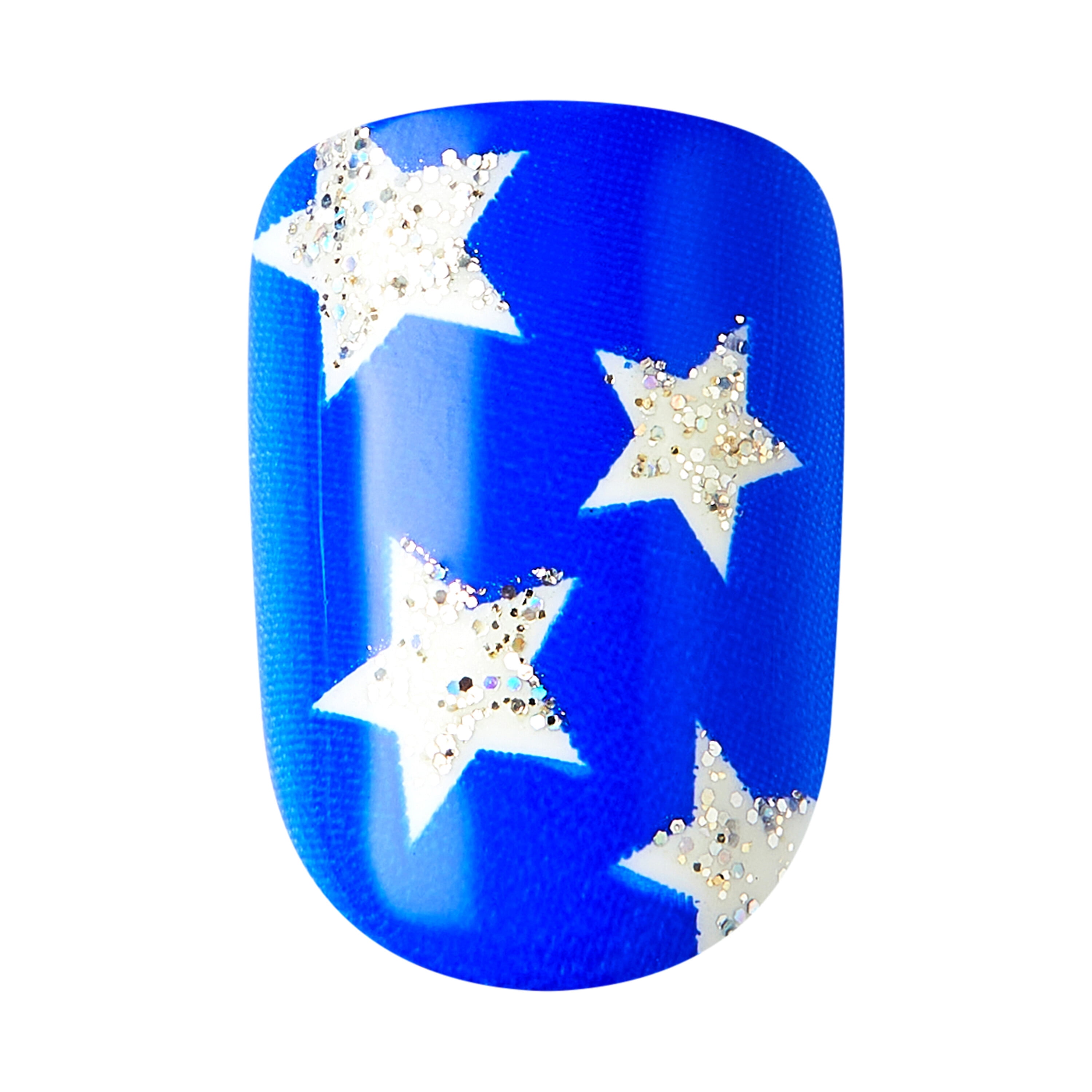 imPRESS Short Square Press-On Nails, Red, White & Blue, 30 Pieces