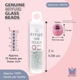 thumbnail image 3 of Miyuki Delica Seed Beads – Size 11/0 (1.6 mm), DB0110, Transparent Light Blue AB, 7.2 g, Approx. 1440 Beads, 3 of 7