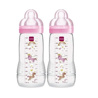 Adult Baby Feeding Glass Bottle Pink Panther Nipple Pacifier Straw