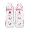 MAM Easy Active 11oz 2 Pack Bottle, Pink