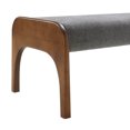 thumbnail image 6 of HOQBN Upholstered Long Bench, Modern Dining Bench with Soft Chenille Fabric &Rubber Wood Legs for Kitchen Table, Bedroom, Entryway Grey, 6 of 6