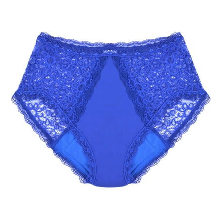Womens Incontinence Underwear Full Brief Lace -Blue-XL-Moderate ...