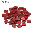 thumbnail image 3 of Uxcell Mosaic Tiles, Glass Tiles 2 x 2cm for DIY Crafts, 50Pack(200g, Dark Red), 3 of 5