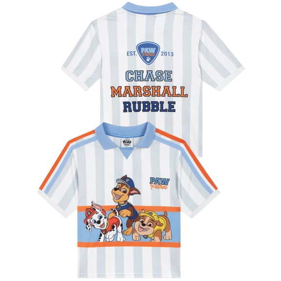 PAW Patrol Boys Soccer T-Shirt White Sizes 3T-8