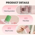 thumbnail image 3 of Ear Hole Cleaner, Earring Hole Cleaner, 240Pcs Ear Piercing Cleaning Floss Aftercare Cleaning Set with 15ml Cleaning Solution for Women Men, Yellow, 3 of 7