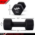 thumbnail image 6 of JFIT Neoprene Dumbbell (Set of 2), 10 LBS, 6 of 7