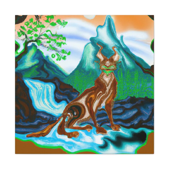 Bobcat in the Moonlight - Canvas