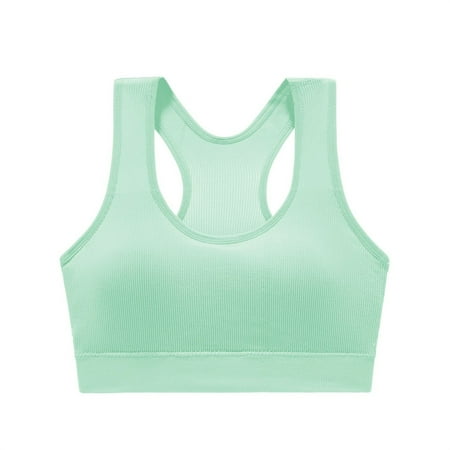 Ukumplol Sports Bras for Women Gathering Yoga Bra Large Breasts Show Small Bra Shockproof Tank Top Underwear Push Up Bras for Women Bralettes for Women Sleep Bras for Women Mint Green One Size