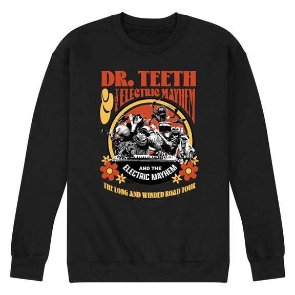 Disney The Muppets - Dr. Teeth: Long & Winded Tour - Men's Crew Neck Fleece Pullover