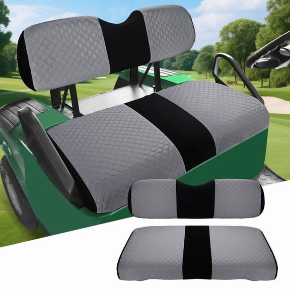 Roykaw Cool Golf Cart Seat Cover, TXT Seat Covers with Breathable Material, Universal Compatible with EZGO TXT Front Seat, Double-layer Fabric for Non-slip and Comfortable