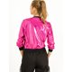 thumbnail image 5 of Disfraz De Halloween PaMujer, Brillante, Holográfico, Brillante, Metálico, Ligero, Brillante, ChaqueDe Bombardero Rocaliente XL, 5 of 6