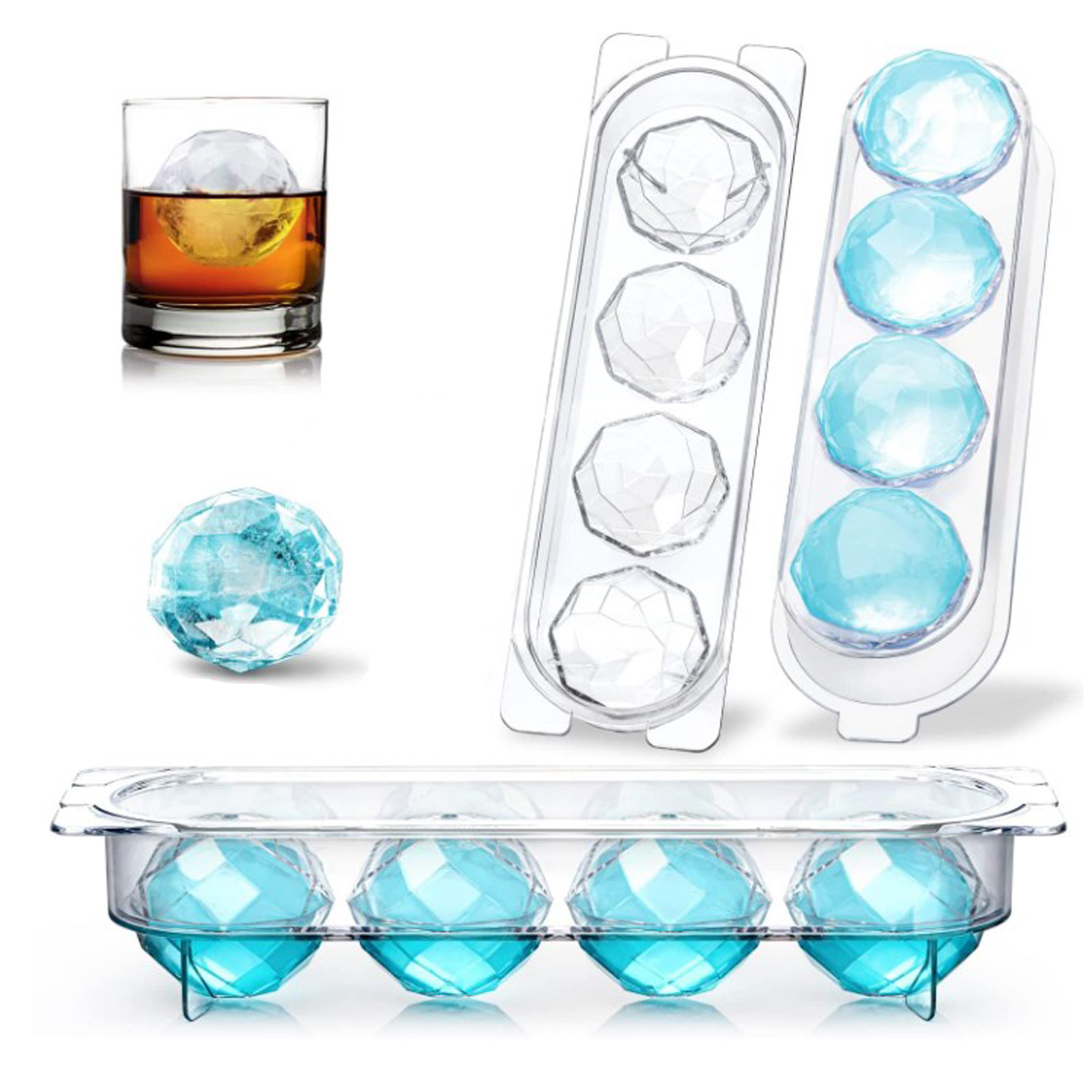 Bobasndm Ice Molds, Ice Cube Tray for Freezer, 2 Inch Large Ice Cube ...