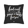 thumbnail image 4 of Set of 2 Decorative Throw Pillow Covers 18x18in - Modern Black Background with Playful White Text & Orange Accents for Couch Bed Car, 4 of 8