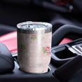 thumbnail image 5 of 30oz Pioneer Flower Floral Print Pattern Tumbler, Double Wall Vacuum Insulated Cup, BPA-Free Leak Proof Lid & Reusable Straws, Hot 12h, Cold 34h, 5 of 6