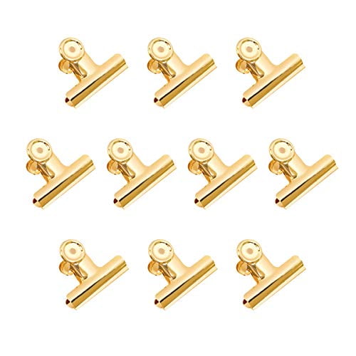 10 Pack 2 Inch BPRC-RoseGold-10P Coideal Large Rose Gold Bulldog Hinge Clips 