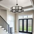 thumbnail image 6 of LUVODI Black Industrial Chandelier for Dining Room 6-Lights Large Geometric Shade Pendant Lighting Fixture 28.94x46.45 inch, 6 of 12