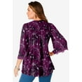 thumbnail image 2 of Roaman's Women's Plus Size Juliet Lace Trim Button-Down Shirt, 2 of 4