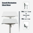 thumbnail image 5 of 55" K304 Electric Height Adjustable Standing Desk, White, 5 of 7