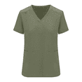 thumbnail image 3 of Women's Jogger Scrub Set Jogger Pant and Comfort Stretch V-Neck Top for Uniform G8533M, 93 Polyester/7 Spandex Olive M, 3 of 6