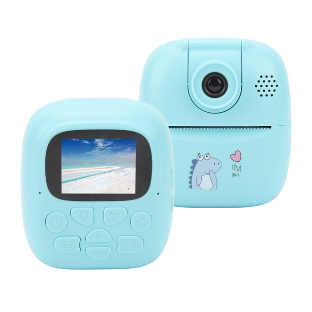 Mini Camera, Portable Thermal Print Printer Inkless Printing Rechargeable for Family