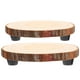 thumbnail image 1 of 2 soportes de madera para plantas, plato redondo para decoración del hogar, pedestal rústico multifuncional para centros de mesa de bodas y fiestas (8 cm, 11 cm), 1 of 8