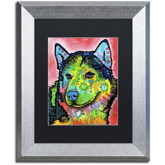 Trademark Fine Art "Siberian Front" Canvas Art by Dean Russo, Black Matte, Silver Frame