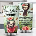 thumbnail image 2 of KOIXA Sloth Coffee Travel Tumbler Stainless Steel Just A Girl Who Loves Sloths Cup With Lid Animal Print Mugs For Women Cute Sloth Things For Girls Christmas Gift Birthday Present Tumbler 04I, 2 of 7