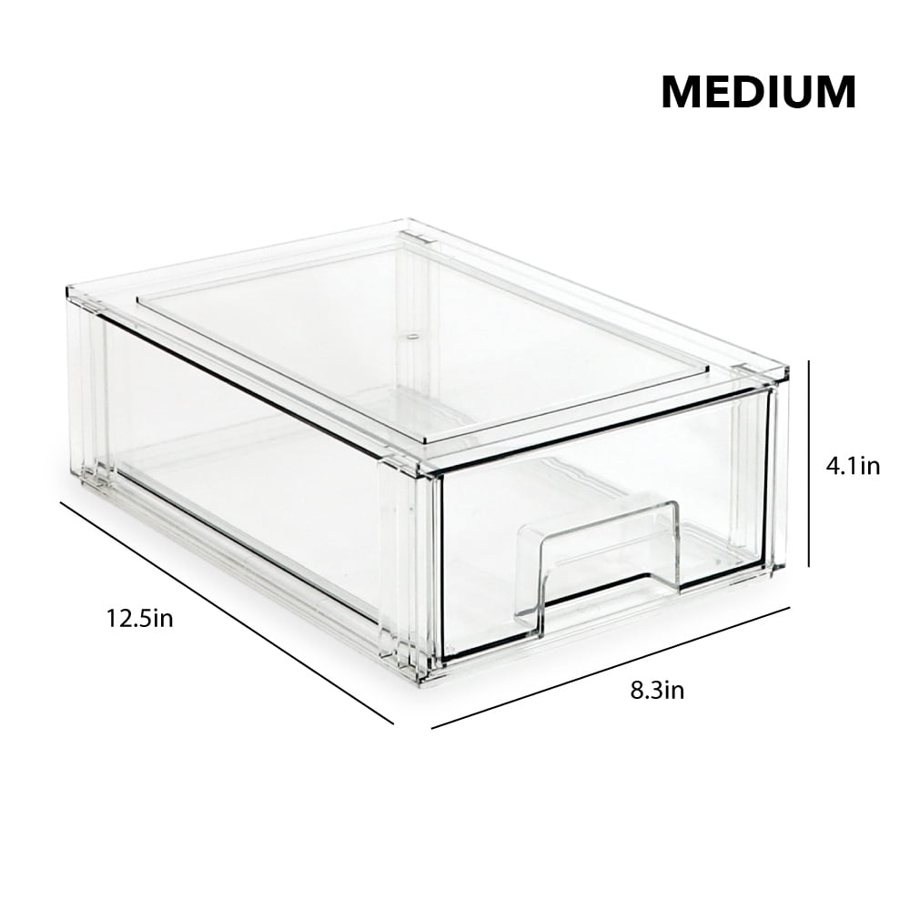Isaac Jacobs 8-Compartment Clear Acrylic Drawer Organizer (13 L x 8.1 –  Isaac Jacobs International