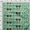 thumbnail image 2 of oneOone Cotton Jersey Sea Green Fabric Goggles Fashion Craft Projects Decor Fabric Printed By The Yard 58 Inch Wide, 2 of 4
