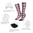 thumbnail image 4 of Picia Women Crew Soft Moisture-wicking Socks Heart Plaid Pattern Design Cotton Socks, One Size fit All, 4 of 9