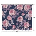 thumbnail image 5 of Pioneer Flower Floral Print Pattern Shower Curtain 84"x72" ,Bathroom Decorative Shower Curtains Set with 12 Hooks,Modern Waterproof Washable Shower Curtain, 5 of 6