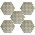 thumbnail image 1 of Furnish My Place Union Indoor/Outdoor Commercial Beige Color Rug, Pet-Friendly, Home Decor Commercial Rug for Living Room, Bedroom, Wedding, Event, Made in USA, 3' Hexagon - Set of 5, 1 of 5