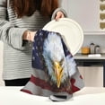 thumbnail image 3 of American Flag Tea Towels Set of 1 Angry USA Vultures Kitchen Dish Cloth with Hanging Loop, 18"x28"Lint-Free Absorbent Towel for Kitchen Drying Wiping and Cleaning, 3 of 7