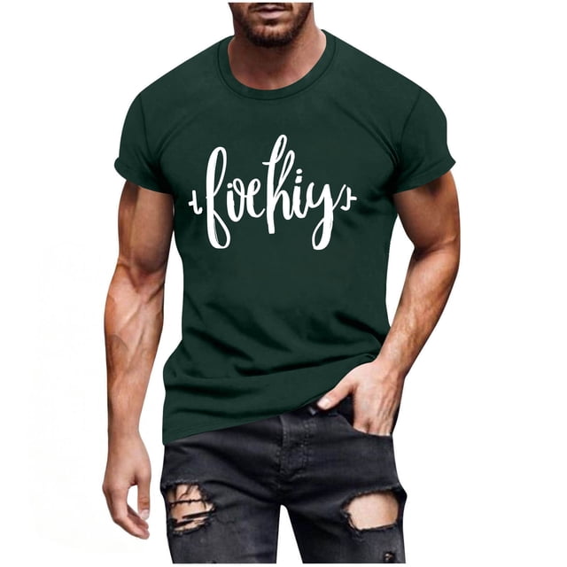 Camiseta de Manga Corta Impresa de Estilo Masculino, Tops Cortos para las Mujeres Pullover Casual Primavera Verano Uso Diario