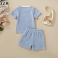 thumbnail image 6 of Toddler Boy Summer Shorts Set2 Piece Baby Summer Clothes Short Sleeve Embroidery T Shirt Shorts Set For Mother's Day, 6 of 9